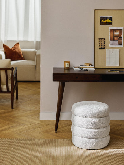 Westwing Puf En Tejido Bouclé Con Espacio De Almacenamiento Alto