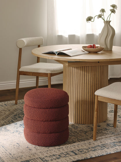 Westwing Puf En Tejido Bouclé Con Espacio De Almacenamiento Alto