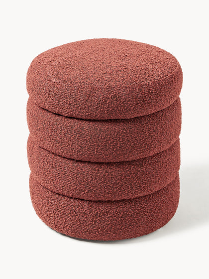 Westwing Puf En Tejido Bouclé Con Espacio De Almacenamiento Alto