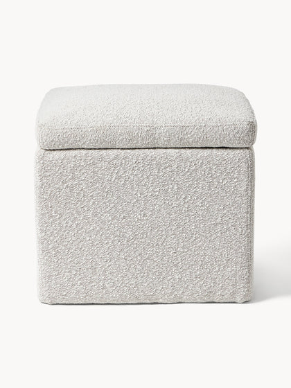 Westwing Puf En Tejido Bouclé Con Espacio De Almacenamiento Winou