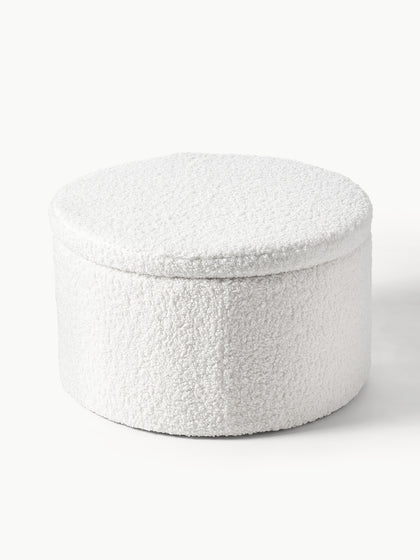 Westwing Puf Grande De Borreguillo Con Espacio De Almacenamiento Alida