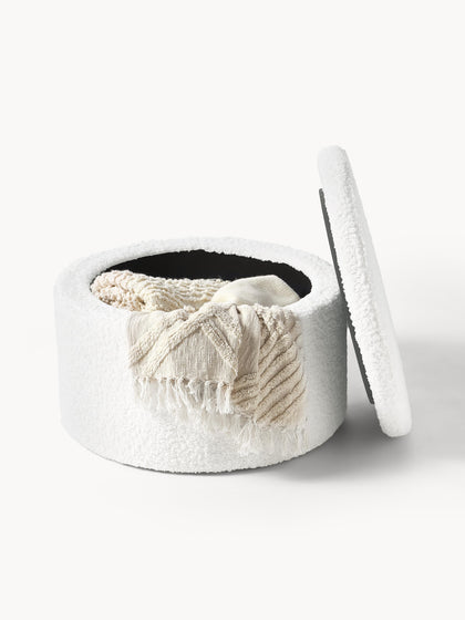 Westwing Puf Grande De Borreguillo Con Espacio De Almacenamiento Alida