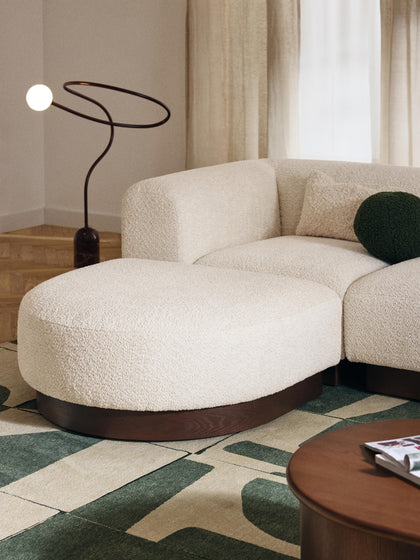 Westwing Puf Reposapiés De Borreguillo Bouclé Natalie