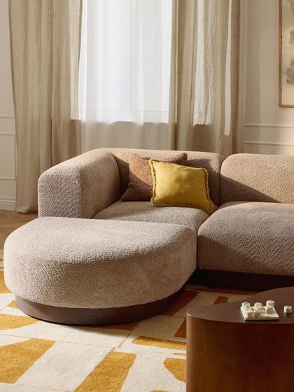 Westwing Puf Reposapiés De Borreguillo Bouclé Natalie