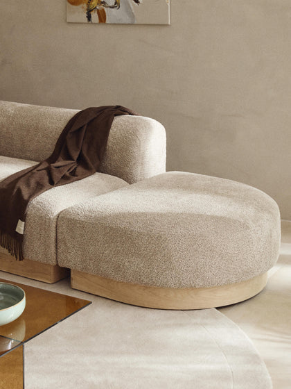 Westwing Puf Reposapiés De Borreguillo Bouclé Natalie