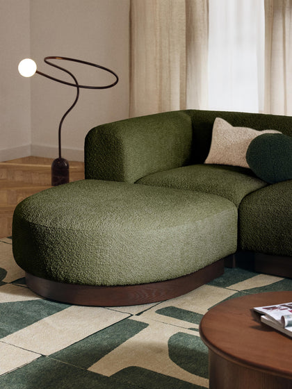 Westwing Puf Reposapiés De Borreguillo Bouclé Natalie