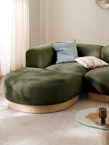 Westwing Puf Reposapiés De Borreguillo Bouclé Natalie