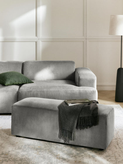 Westwing Puf Reposapiés De Pana Grande Melva 116 X 42 Cm