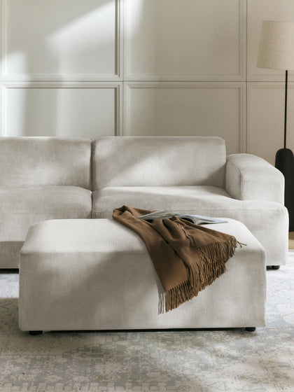 Westwing Puf Reposapiés De Pana Grande Melva An 116 X F 72 Cm