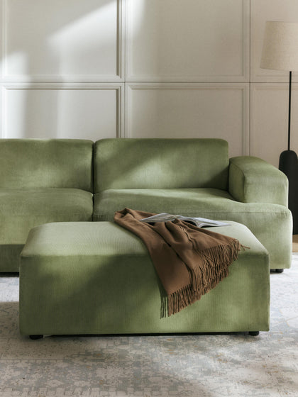 Westwing Puf Reposapiés De Pana Grande Melva An 116 X F 72 Cm