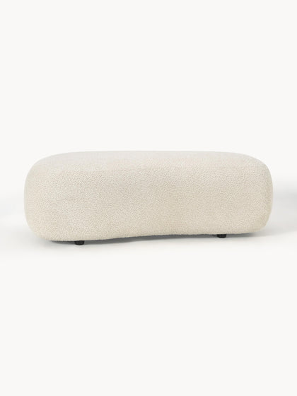 Westwing Puf Reposapiés Grande De Borreguillo Bouclé Alba