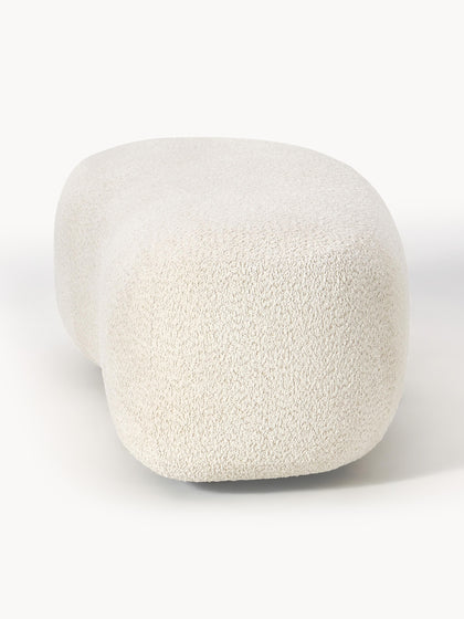Westwing Puf Reposapiés Grande De Borreguillo Bouclé Alba