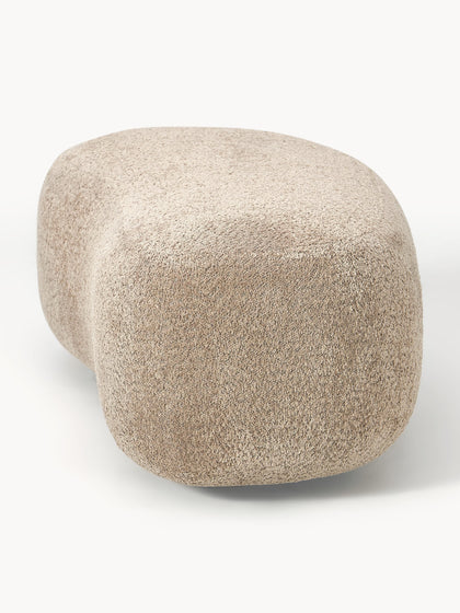 Westwing Puf Reposapiés Grande De Borreguillo Bouclé Alba