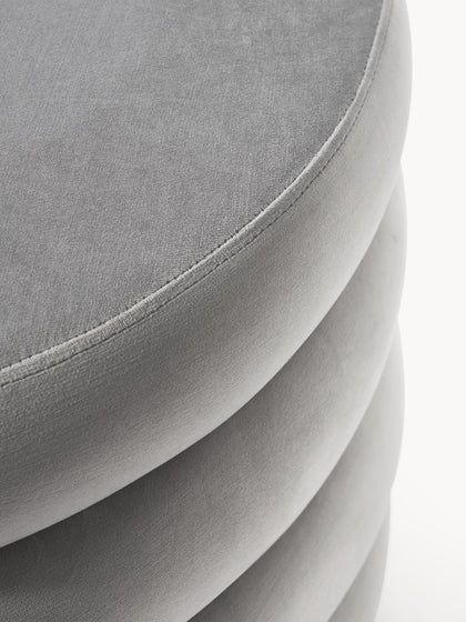 Westwing Puf Reposapiés Grande De Terciopelo Con Espacio De Almacenamiento Alto