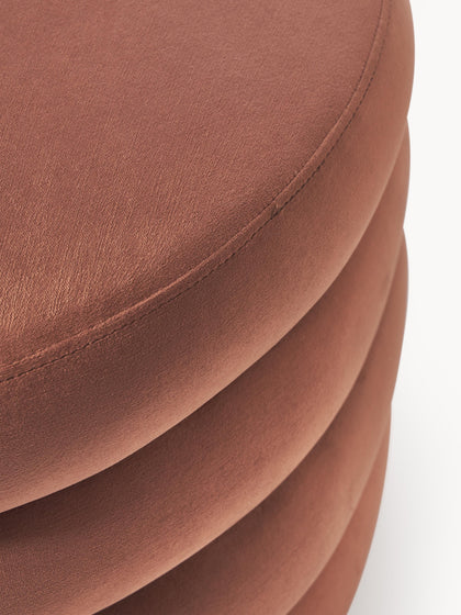 Westwing Puf Reposapiés Grande De Terciopelo Con Espacio De Almacenamiento Alto