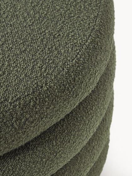 Westwing Puf Reposapiés Grande En Tejido Bouclé Con Espacio De Almacenamiento Alto