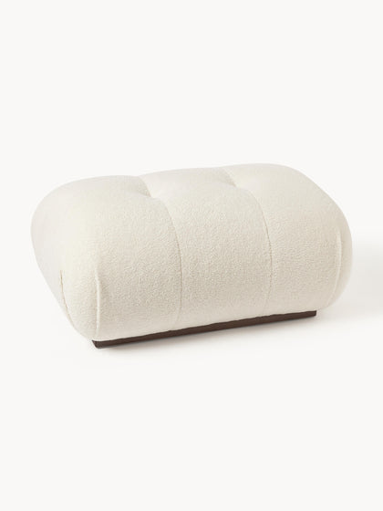 Westwing Puf Reposapiés Tapizado En Borreguillo Stanley