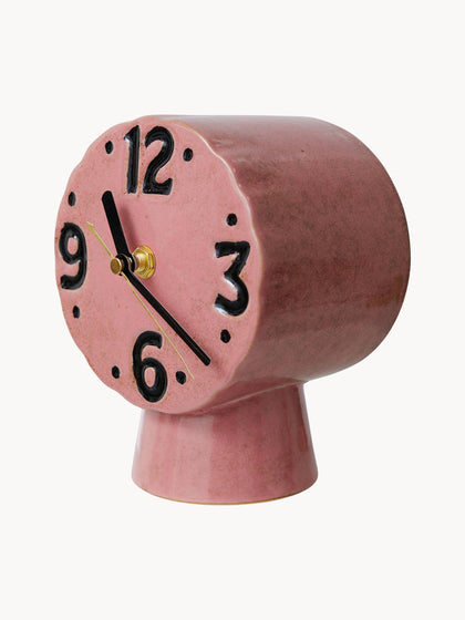 Westwing Reloj De Mesa De Cerámica Pintado A Mano Retro