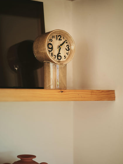 Westwing Reloj De Mesa De Cerámica Pintado A Mano Retro