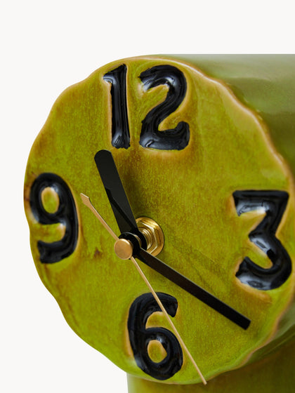 Westwing Reloj De Mesa De Cerámica Pintado A Mano Retro