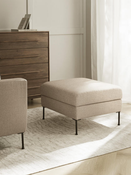 Westwing Reposapiés Puf Con Espacio De Almacenamiento Cucita