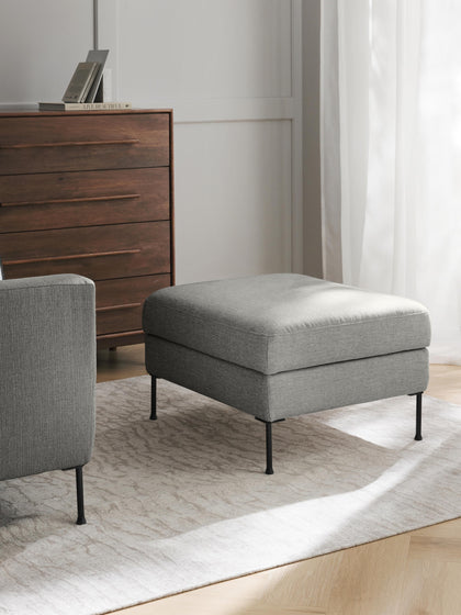 Westwing Reposapiés Puf Con Espacio De Almacenamiento Cucita