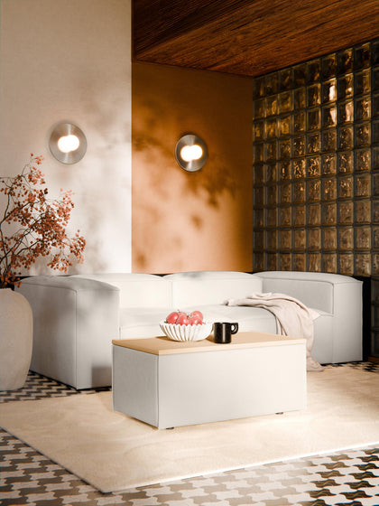 Westwing Reposapiés Puf Con Espacio De Almacenamiento Lennon