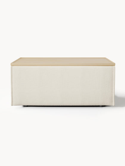 Westwing Reposapiés Puf Con Espacio De Almacenamiento Lennon