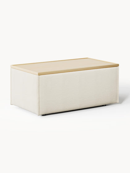 Westwing Reposapiés puf con espacio de almacenamiento Lennon