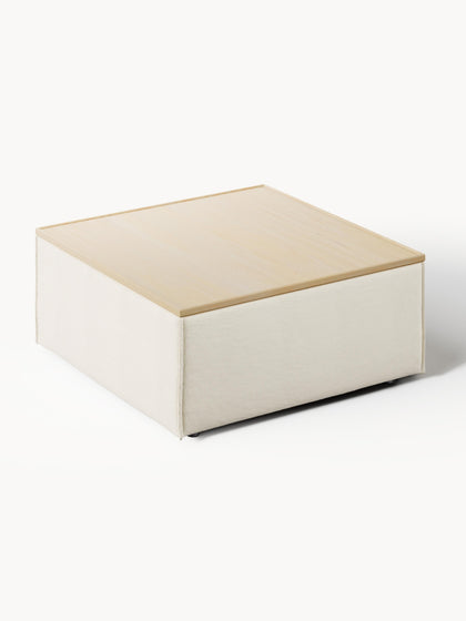 Westwing Reposapiés Puf Con Espacio De Almacenamiento Lennon