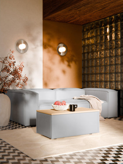 Westwing Reposapiés Puf Con Espacio De Almacenamiento Lennon