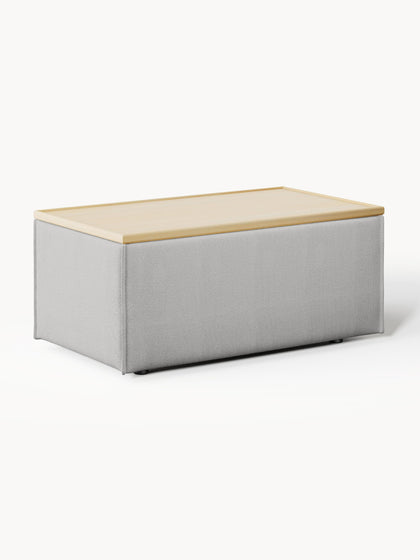 Westwing Reposapiés puf con espacio de almacenamiento Lennon