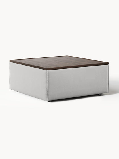 Westwing Reposapiés puf con espacio de almacenamiento Lennon