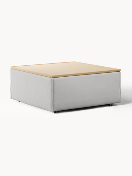 Westwing Reposapiés puf con espacio de almacenamiento Lennon