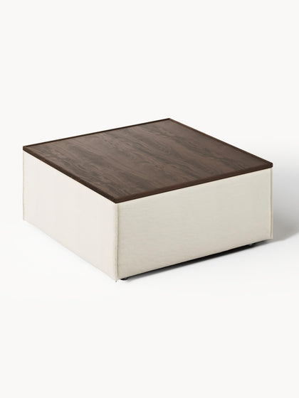 Westwing Reposapiés Puf Con Espacio De Almacenamiento Lennon