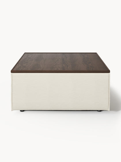 Westwing Reposapiés Puf Con Espacio De Almacenamiento Lennon