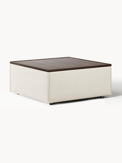 Westwing Reposapiés puf con espacio de almacenamiento Lennon