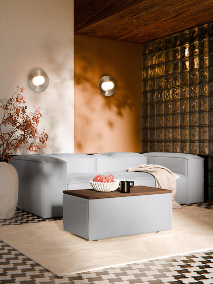 Westwing Reposapiés Puf Con Espacio De Almacenamiento Lennon