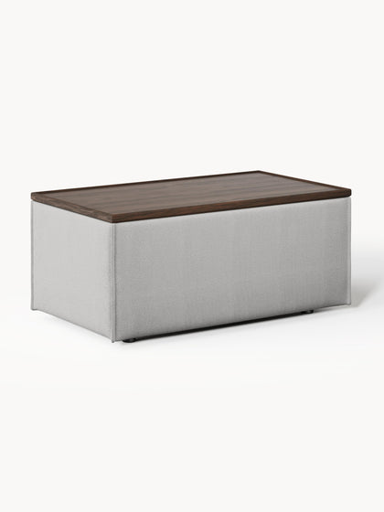 Westwing Reposapiés puf con espacio de almacenamiento Lennon