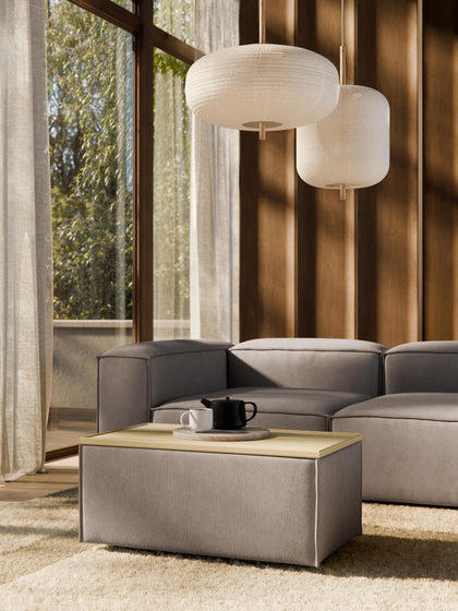 Westwing Reposapiés Puf Con Espacio De Almacenamiento Lennon