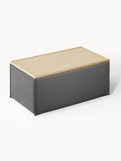 Westwing Reposapiés Puf Con Espacio De Almacenamiento Lennon