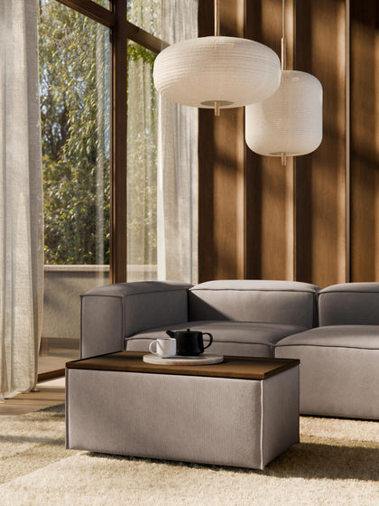 Westwing Reposapiés Puf Con Espacio De Almacenamiento Lennon