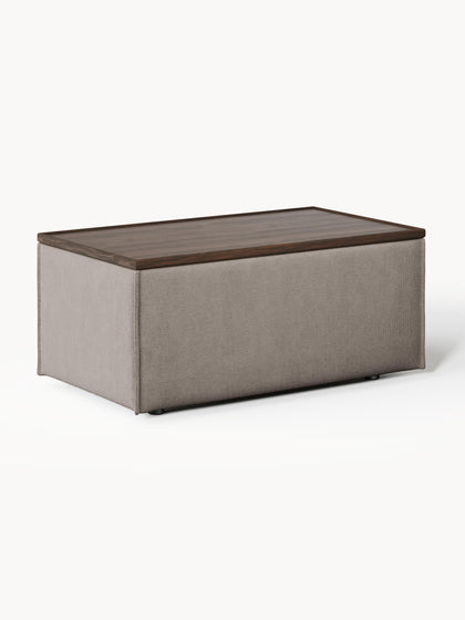 Westwing Reposapiés puf con espacio de almacenamiento Lennon