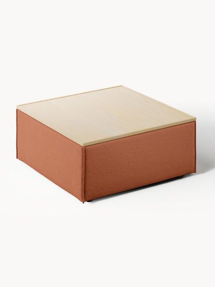 Westwing Reposapiés Puf Con Espacio De Almacenamiento Lennon