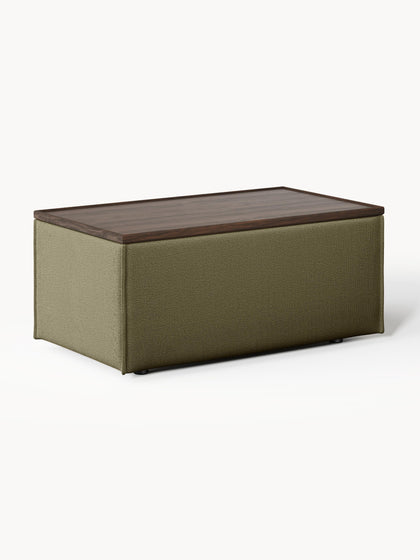 Westwing Reposapiés puf con espacio de almacenamiento Lennon