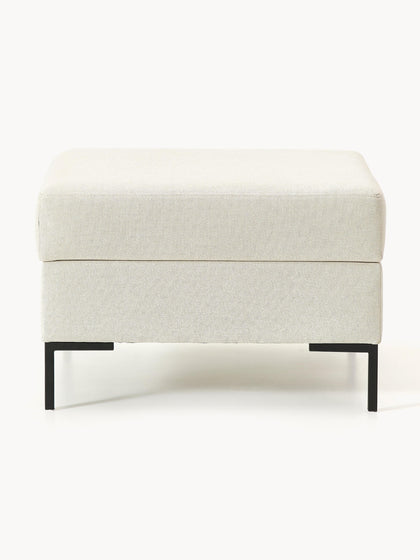 Westwing Reposapiés Puf Con Espacio De Almacenamiento Luna