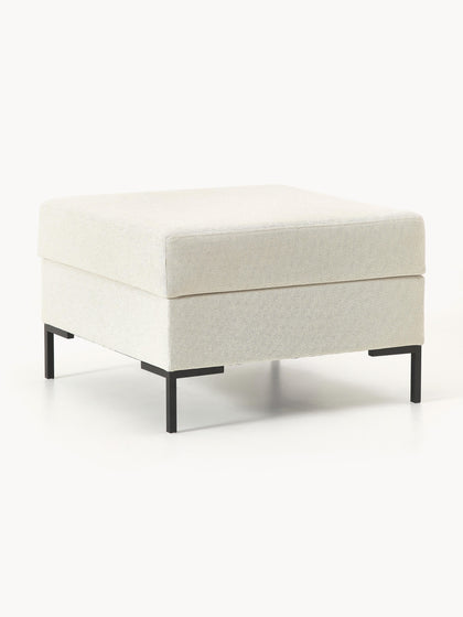 Westwing Reposapiés puf con espacio de almacenamiento Luna