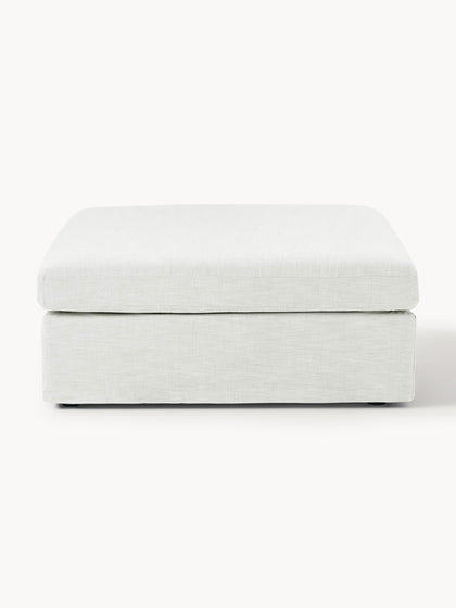 Westwing Reposapiés puf con tapizado desenfundable Russell