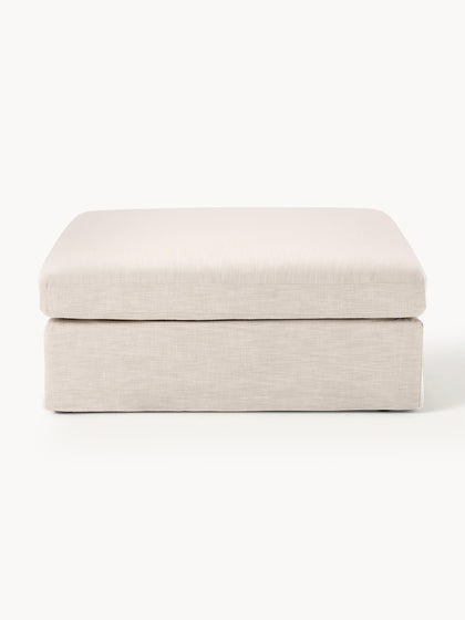 Westwing Reposapiés puf con tapizado desenfundable Russell