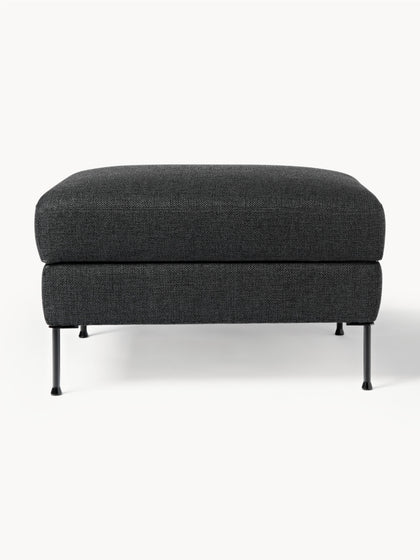 Westwing Reposapiés Puf Cucita Con Espacio De Almacenamiento